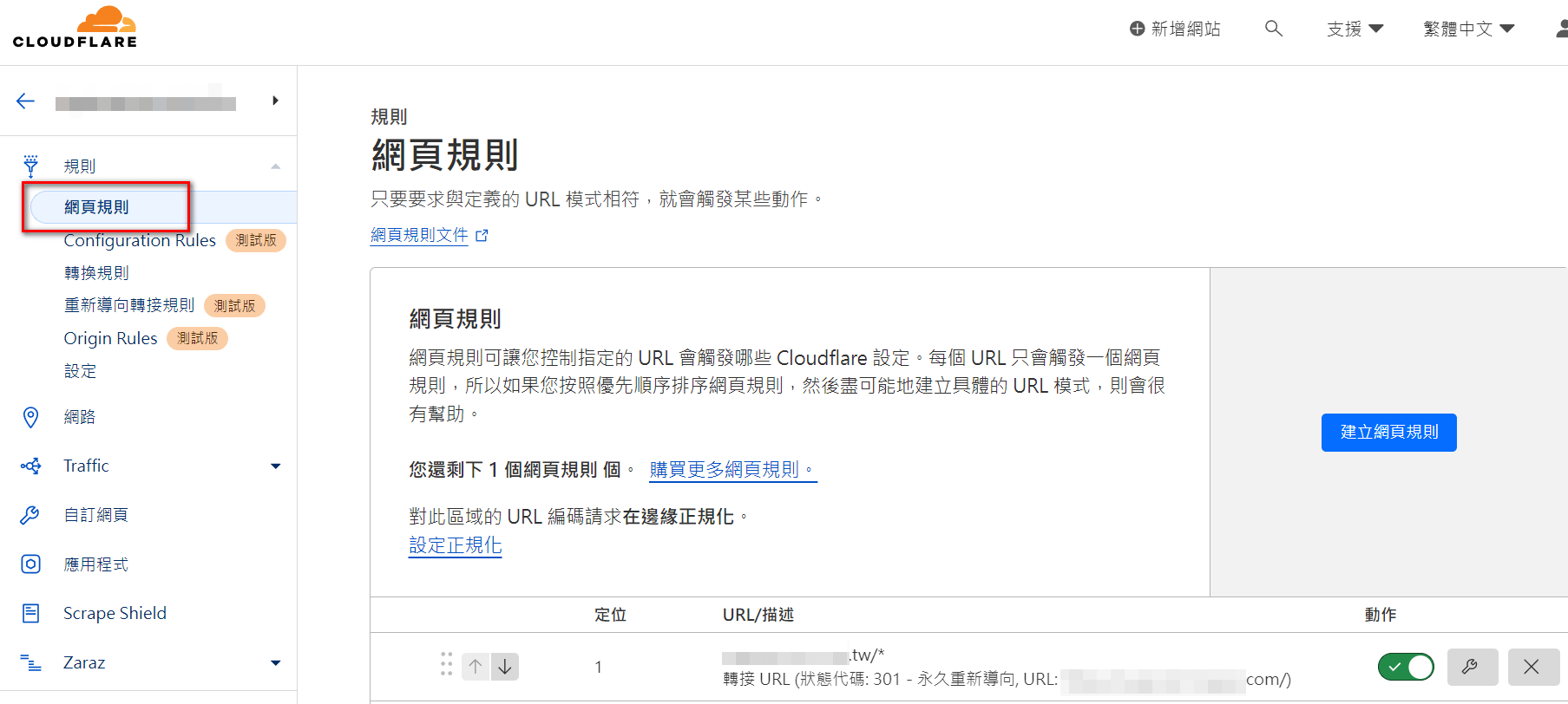 Cloudflare 設定 301 轉址